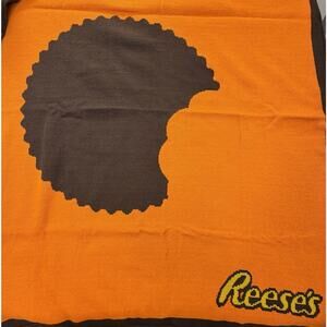 Hudson Blankets Reese's Peanut Butter Cup Orange Brown Acrylic Throw 62x62